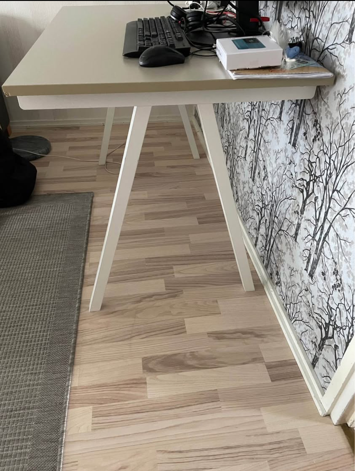 Computer Table and bed with foam topper