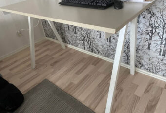 Computer Table and bed with foam topper
