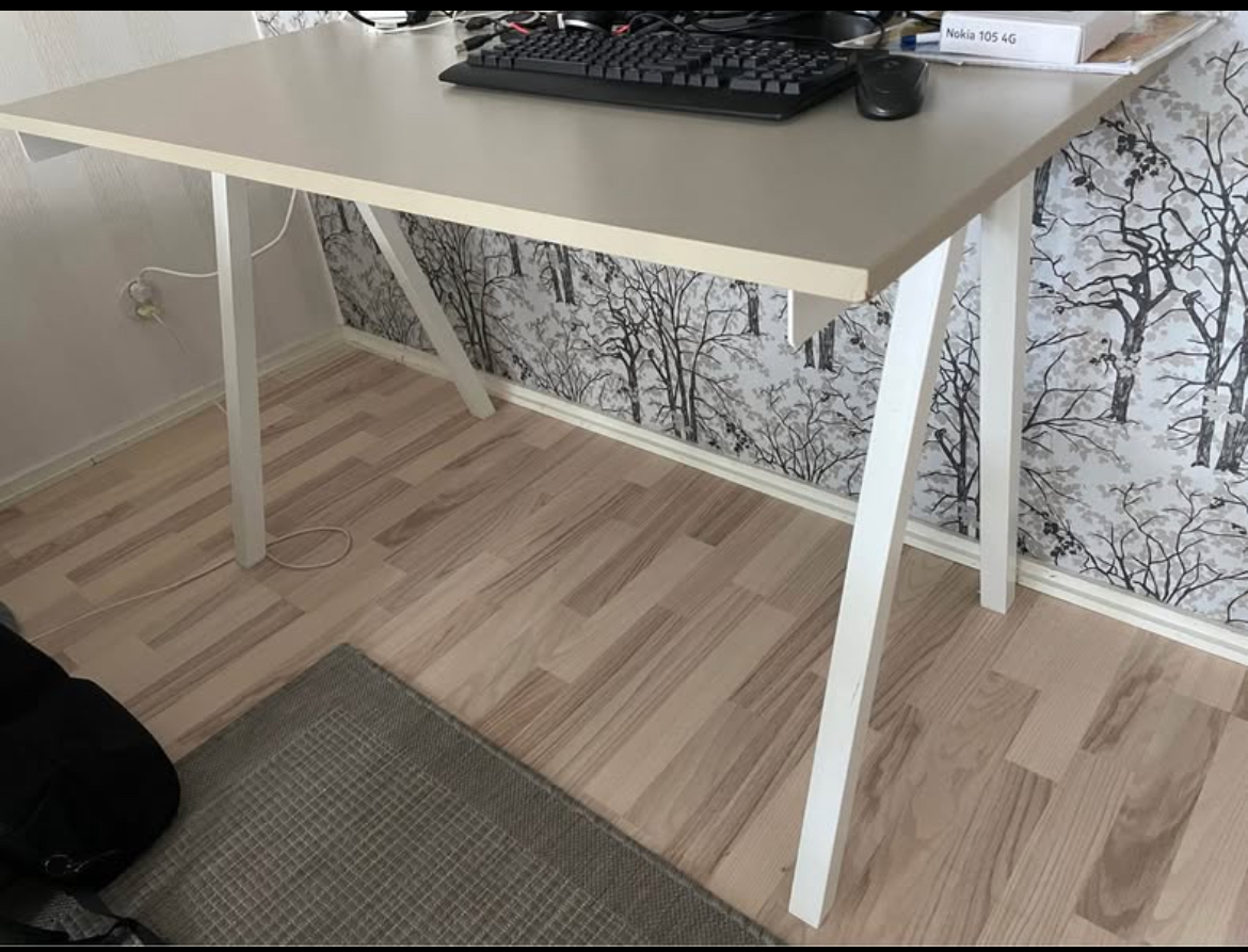 Computer Table and bed with foam topper